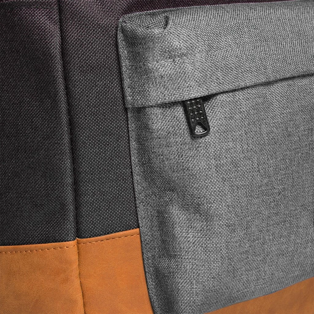 New Rebels ® Creek - Rugzak - Rugtas - 16L - Nylon - Zwart Grijs - Afbeelding 2