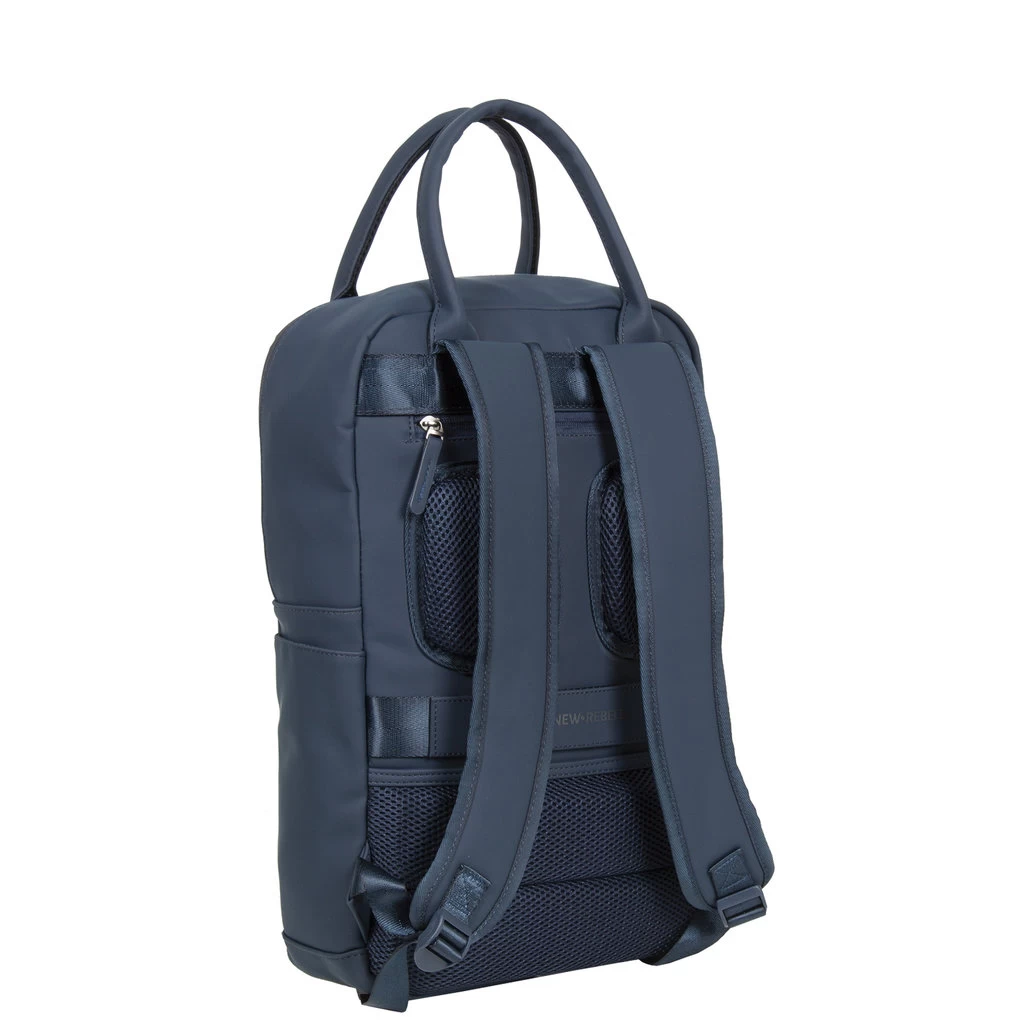 New Rebels ® Harper3- Rugtas - Waterafstotend - Laptoptas 14 Inch -12 Liter - Waterproof Rugzak - Navy Blauw - Afbeelding 2