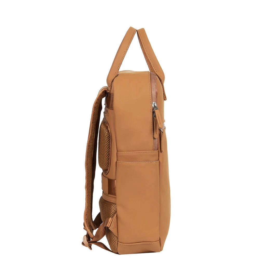 New Rebels ® Harper3- Rugtas - Waterafstotend - Laptoptas 14 Inch -12 Liter - Waterproof Rugzak - Cognac - Afbeelding 2