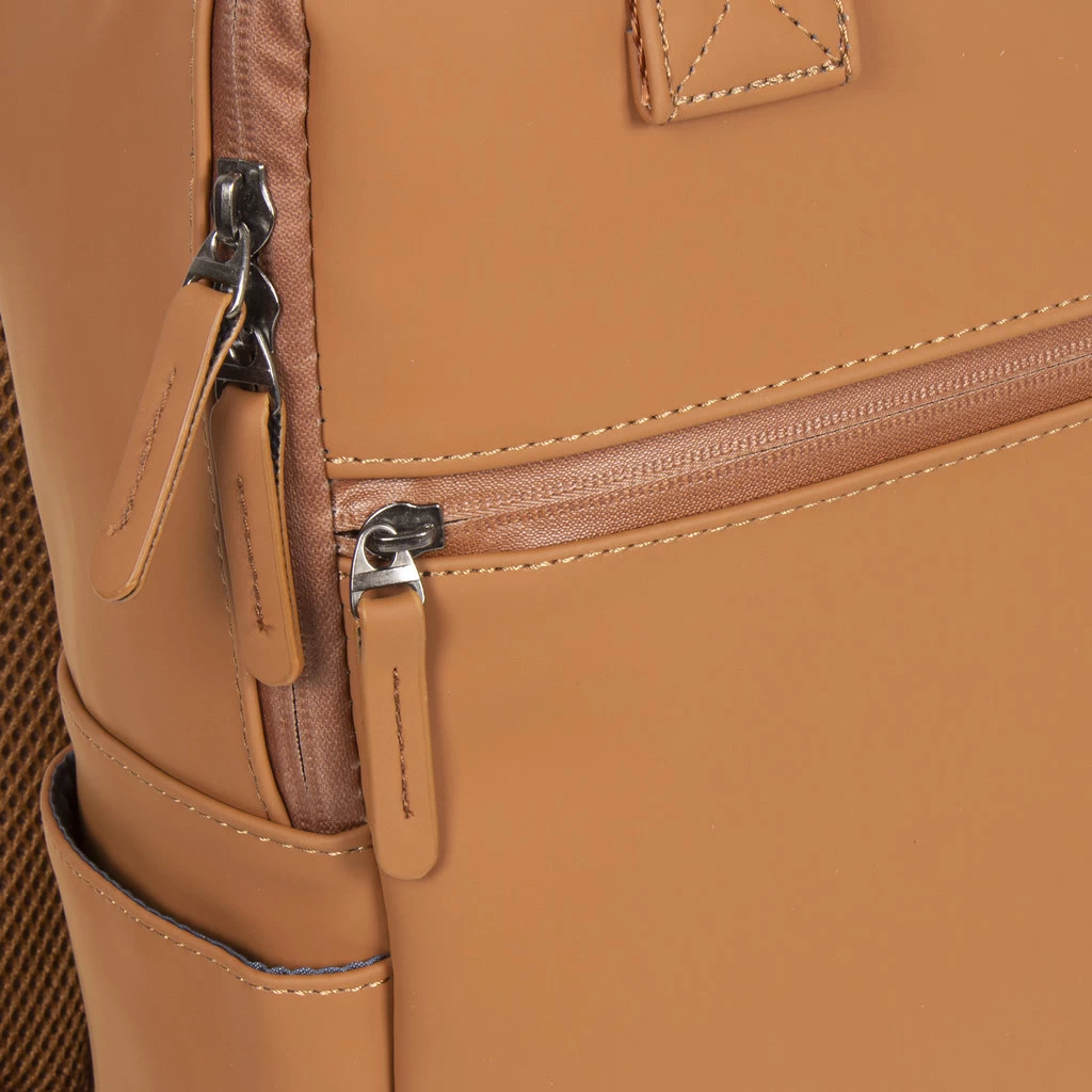New Rebels ® Harper3- Rugtas - Waterafstotend - Laptoptas 14 Inch -12 Liter - Waterproof Rugzak - Cognac - Afbeelding 3