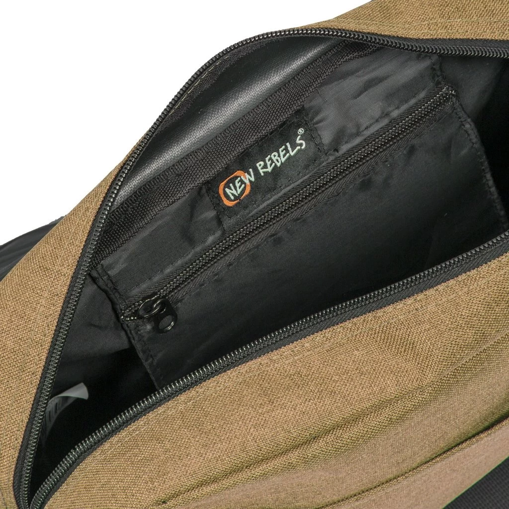 New Rebels ® Heaven25 - Medium SchoudertasA5 - Crossbodytas Met Flap - Zand - Afbeelding 3