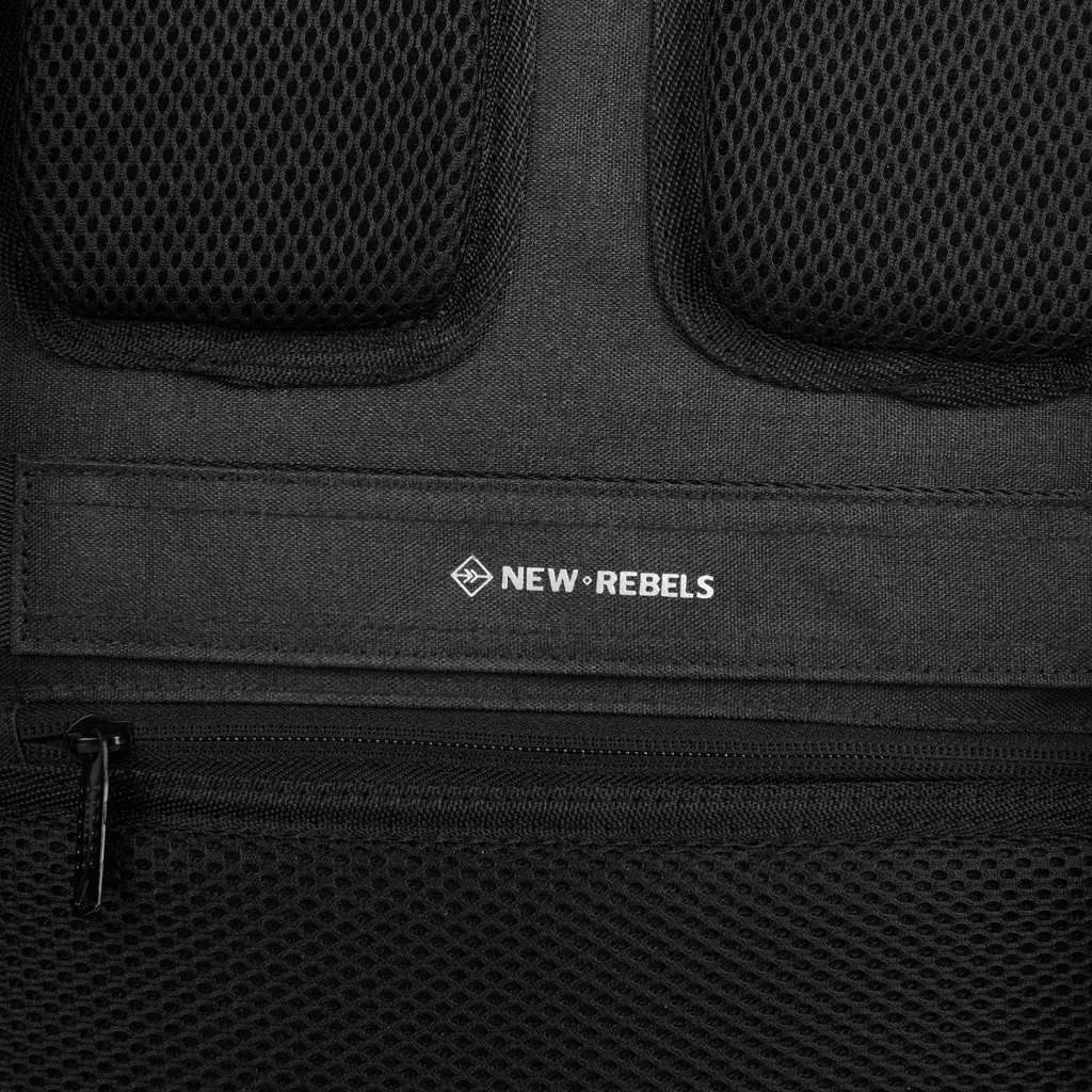 New Rebels ® Hickory Rolltop Backbag Recyled NylonZwart - Afbeelding 4