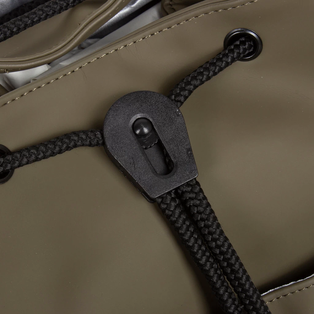 New Rebels ® Mart - PU - Laptop - Rugtas - Rugzak - Waterafstotend - Olijf - Afbeelding 6