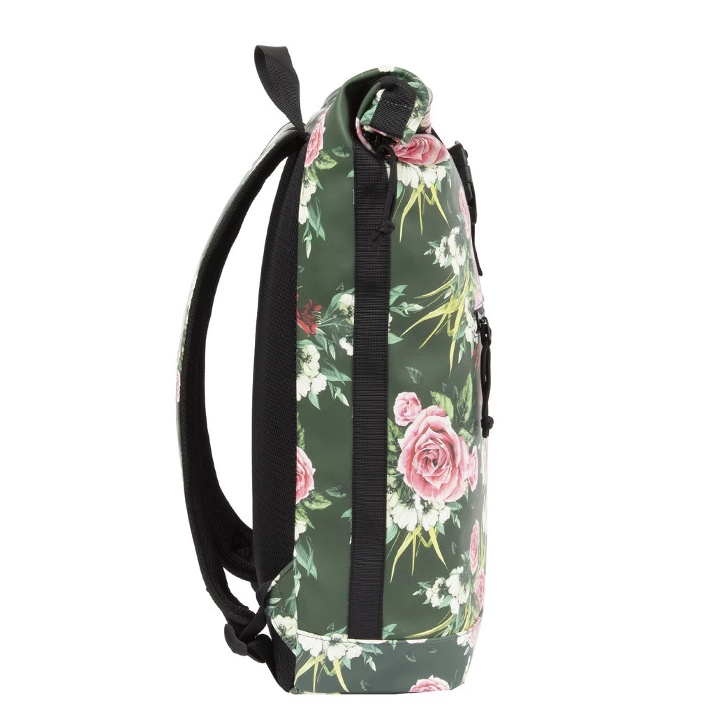 New Rebels ® Mart - Rolltop - Rugtas - Waterafstotend- Flower Dark- Large II - Rugzak - Afbeelding 2