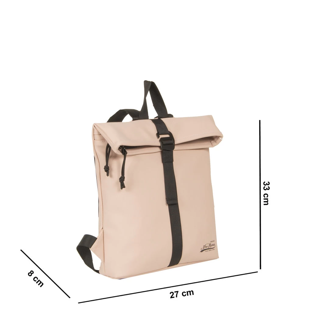 New Rebels ® Mart - Rolltop - Rugzak - Waterafstotend - Zacht Roze - Small II - Rugtas - Afbeelding 9