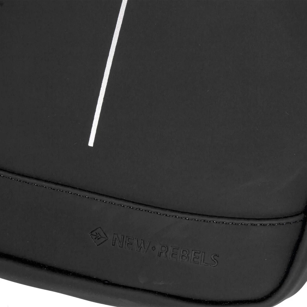 New Rebels ® Mart - Schoudertas - Crossbody Tas -Top Zip - Zwart - Afbeelding 3