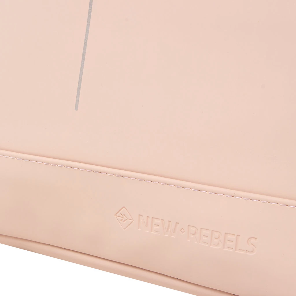 New Rebels ® Mart - Top Zip - Waterafstotend -Rugtas - Laptoptas 13,3 Inch. - Shopper - Zacht Roze - Afbeelding 5