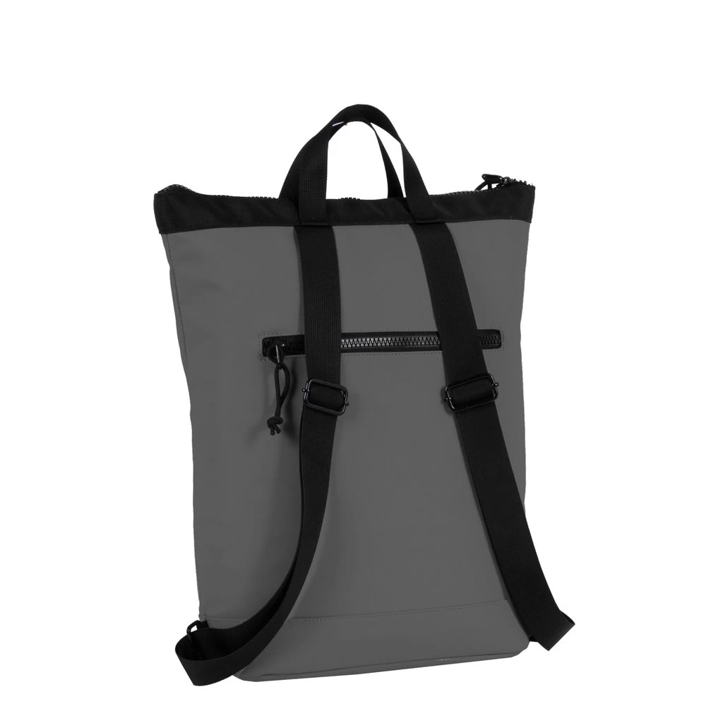 New Rebels ® Mart - Top Zip - Waterafstotend -Rugtas - Laptoptas 14Inch. - Shopper -Grijs - Afbeelding 2