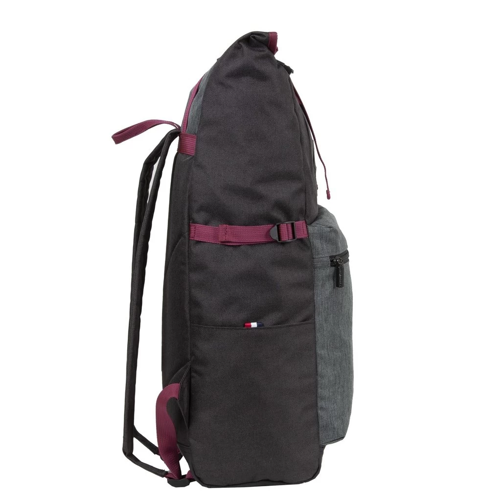 New Rebels ® Morris Big Roll Top Rugzak Black 2Tone 16L 27X15X47CM - Afbeelding 2