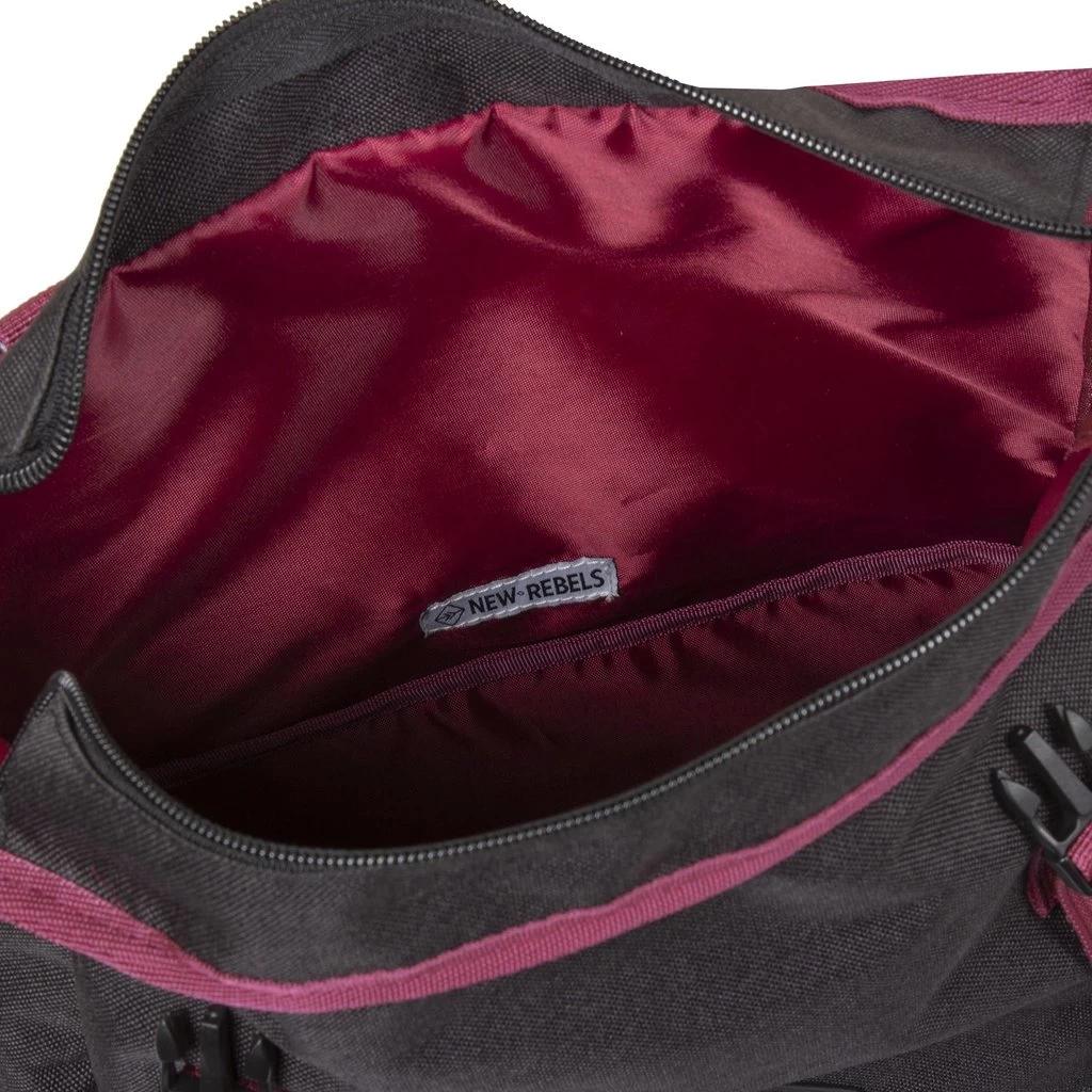 New Rebels ® Morris Big Roll Top Rugzak Black 2Tone 16L 27X15X47CM - Afbeelding 4