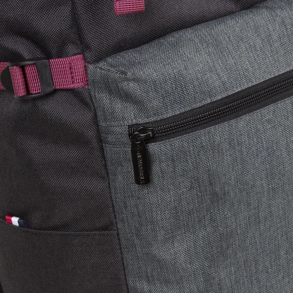 New Rebels ® Morris Big Roll Top Rugzak Black 2Tone 16L 27X15X47CM - Afbeelding 6