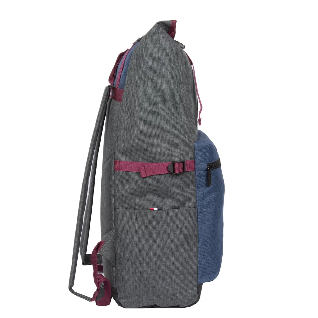 New Rebels ® Morris Big Roll Top Rugzak Navy 2Tone 16L 27X15X47CM - Afbeelding 2