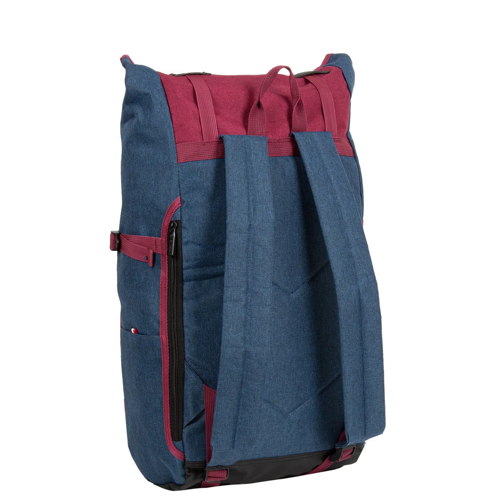 New Rebels ® Morris Big Roll Top Rugzak Navy 2Tone 16L 27X15X47CM - Afbeelding 3