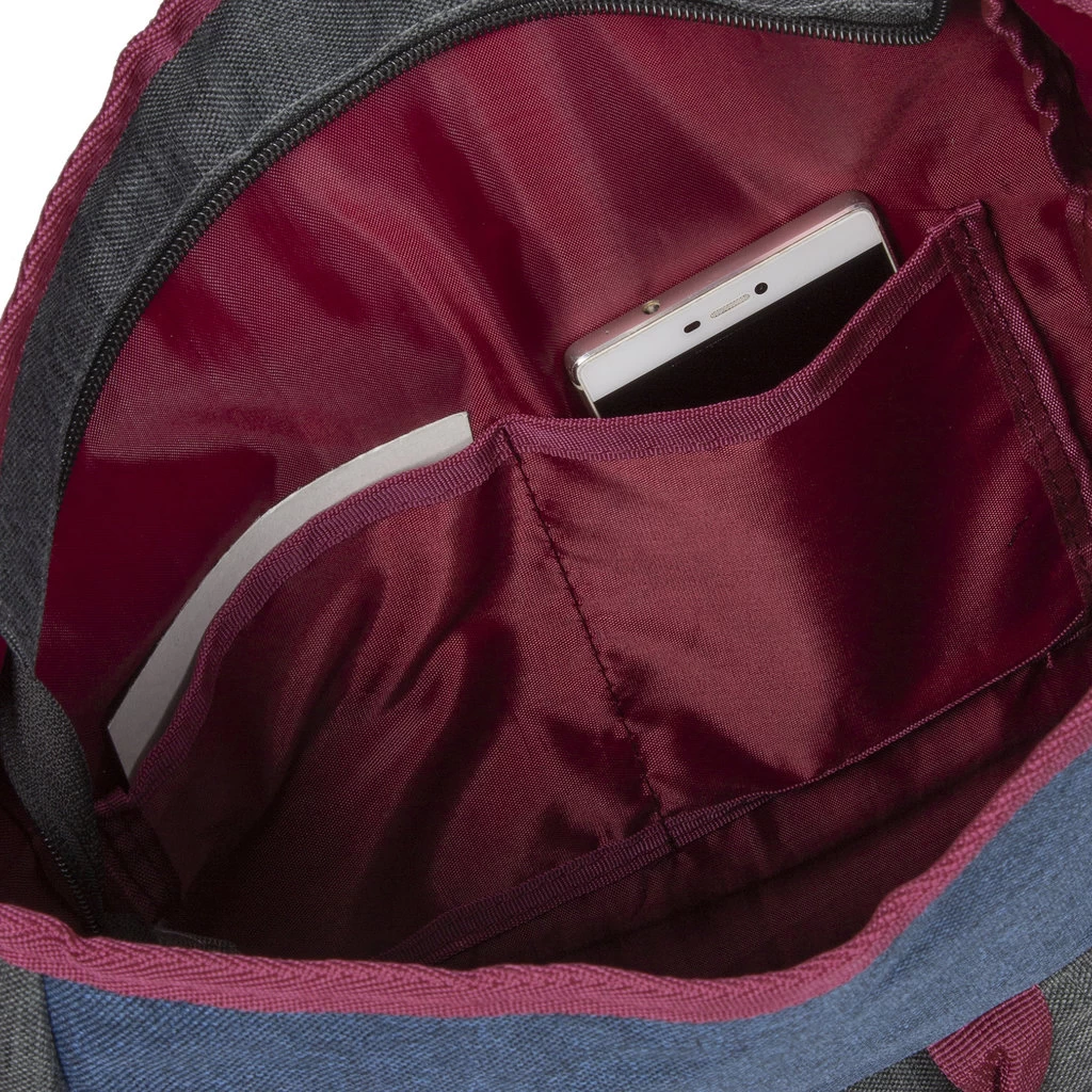 New Rebels ® Morris Big Roll Top Rugzak Navy 2Tone 16L 27X15X47CM - Afbeelding 4