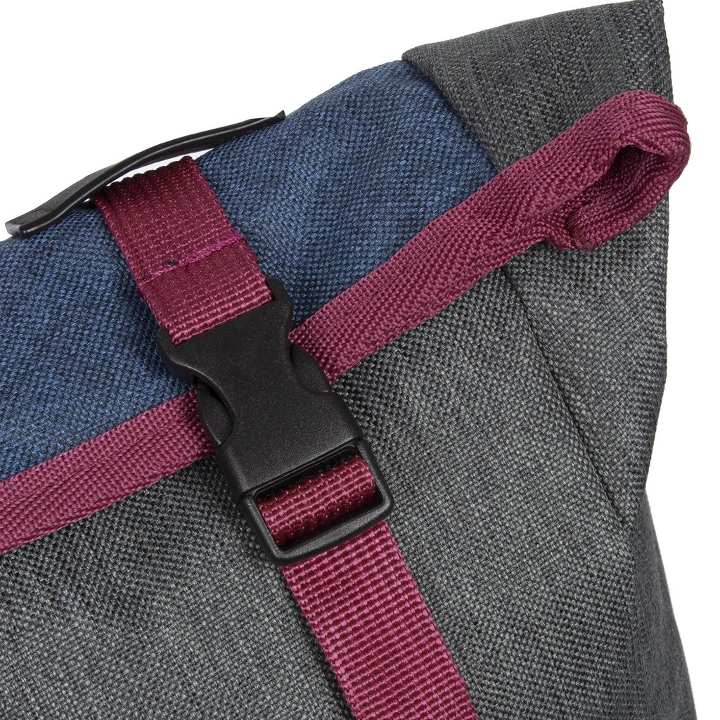 New Rebels ® Morris Big Roll Top Rugzak Navy 2Tone 16L 27X15X47CM - Afbeelding 8