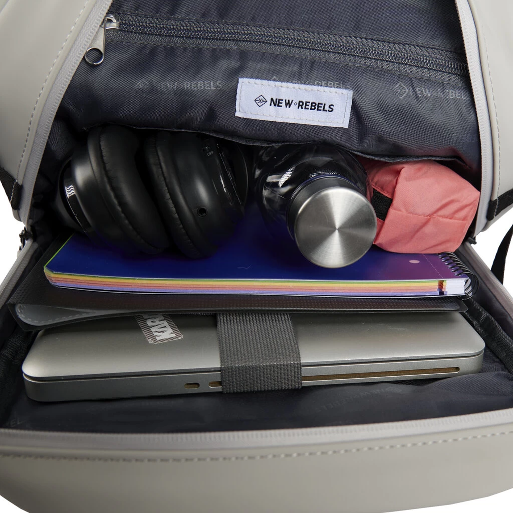 New Rebels Julan Eugene Rugzak 12L Licht Grijs Waterafstotend - Afbeelding 5