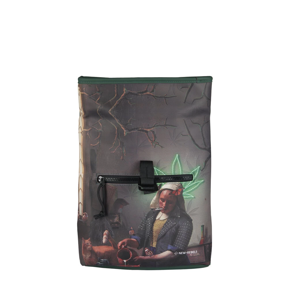 New Rebels Mart Art Los Angeles Melkmeisje Mini 7L Rugzak Rolltop Waterafstotend - Afbeelding 5