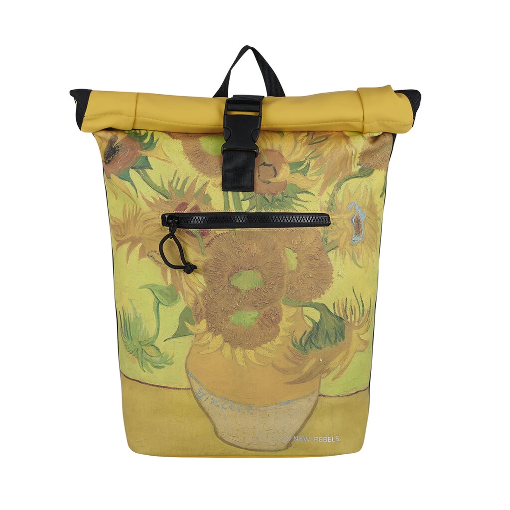 New Rebels Mart Art New York Zonnebloem 19L Rugzak Rolltop Waterafstotend