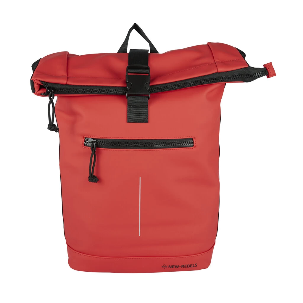 New Rebels Mart New York Rood 16L Rugtas Rolltop Waterafstotend Laptop 15,6 - Afbeelding 7