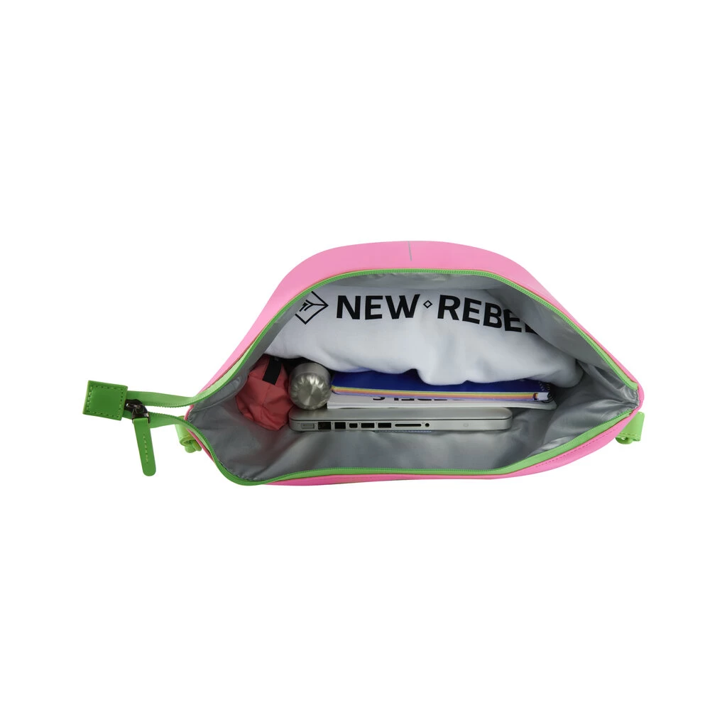 New Rebels Matteo Milburn Roze Neon 18L Rugzak Shopper Waterafstotend Laptop 15.6 - Afbeelding 3