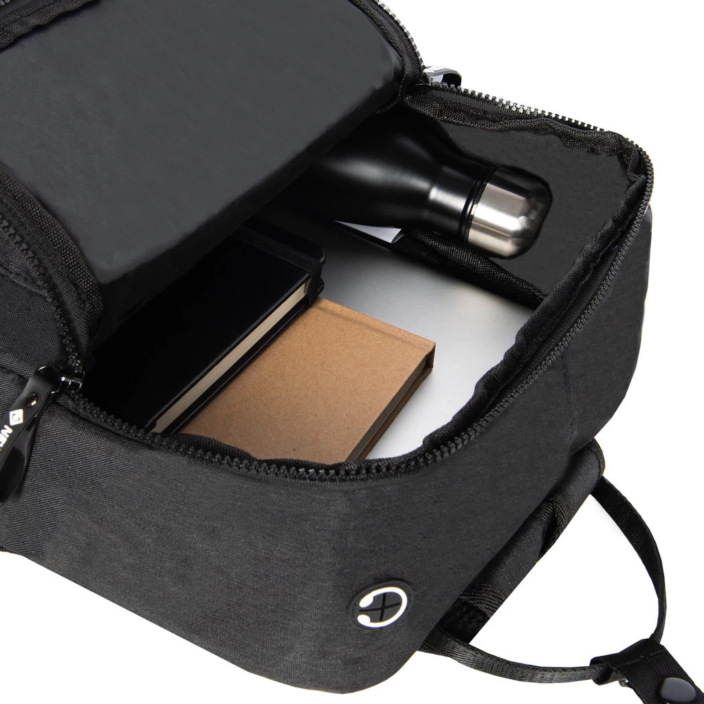 New Rebels ® Salem Mini Handel Backbag Recyled Nylon Zwart - Afbeelding 3