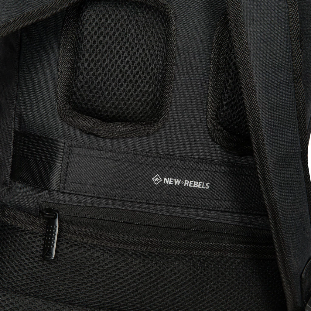 New Rebels ® Salem Mini Handel Backbag Recyled Nylon Zwart - Afbeelding 5