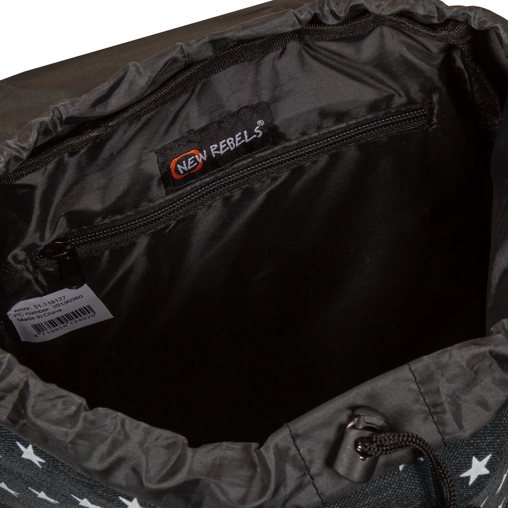 New Rebels ® Star Small Flap Rugtas Zwart - Afbeelding 8
