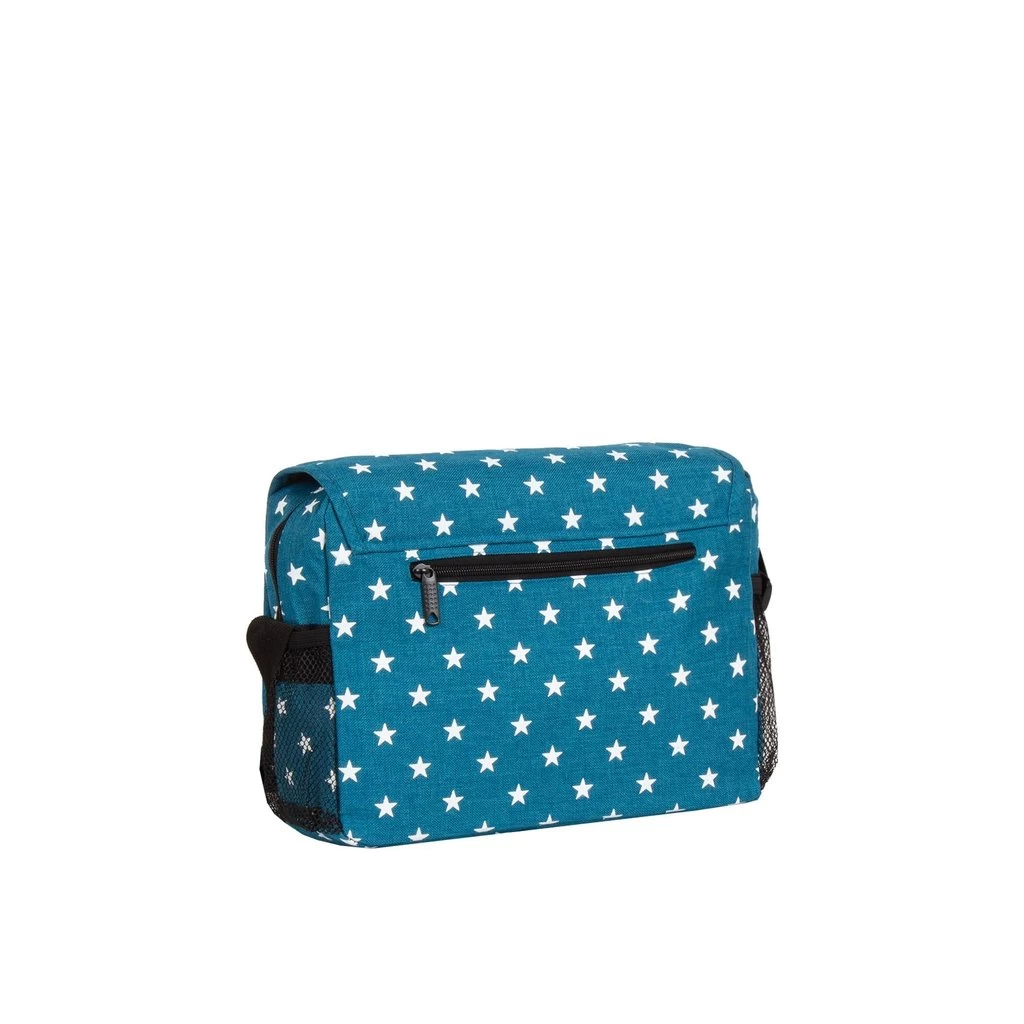 New Rebels ® Star25 - Medium SchoudertasA5 - Crossbodytas Met Flap -new Blue With Stars - Afbeelding 2