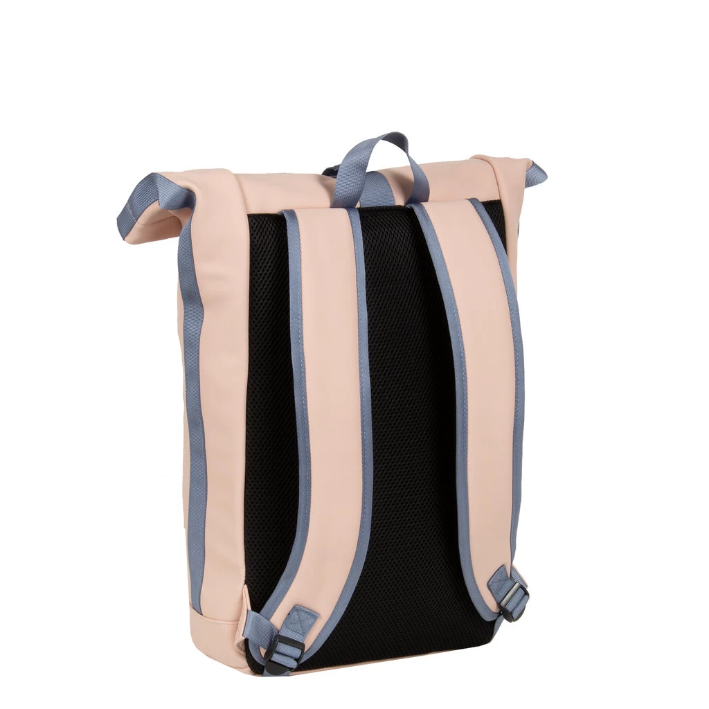 New Rebels ® Tim - Rolltop - Rugtas - Rugzak - Waterafstotend - Navy Blauw/Rood - Afbeelding 4