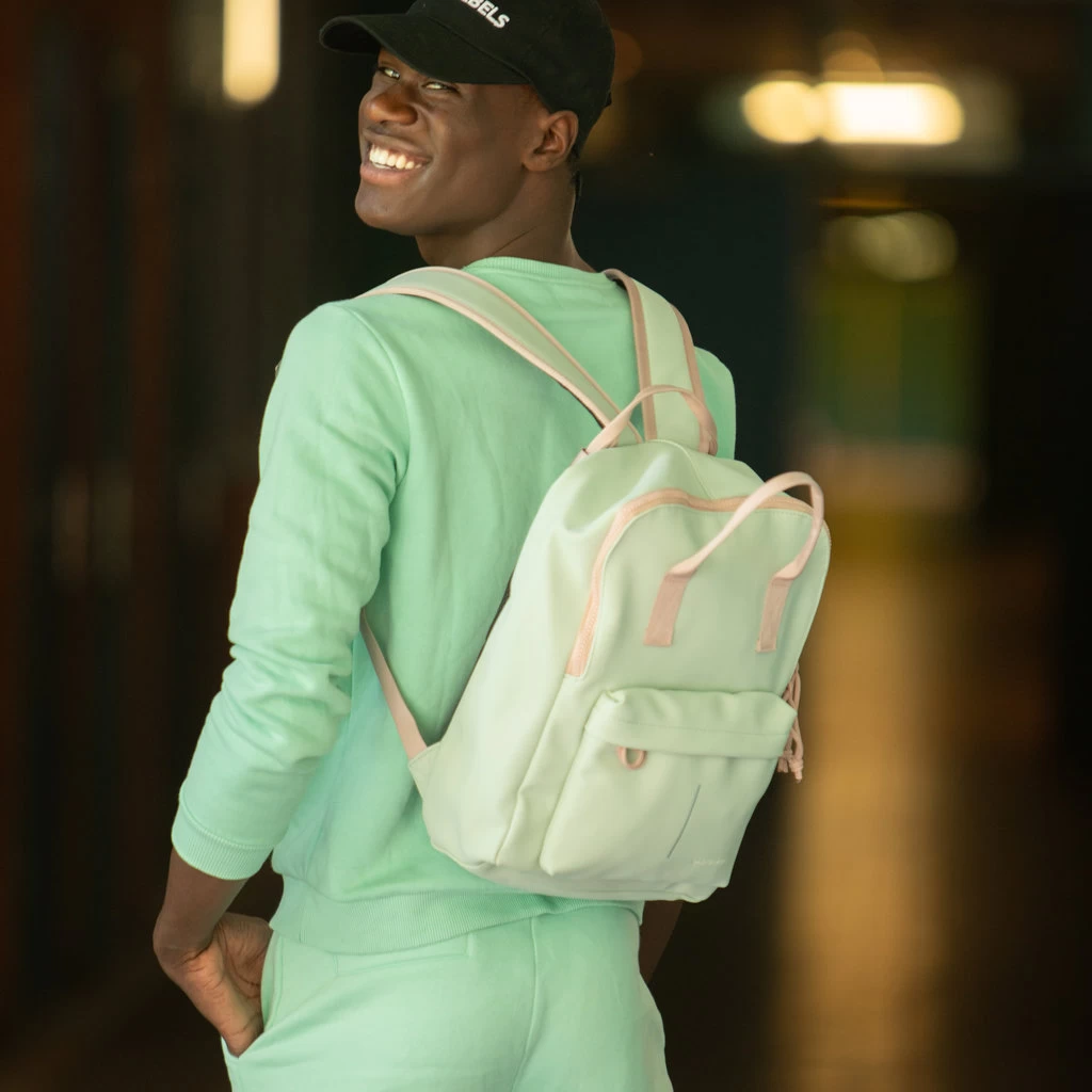 New Rebels ® Tim - Rugtas - Rugzak - Waterafstotend - Mint/Zacht Roze IV - Afbeelding 3