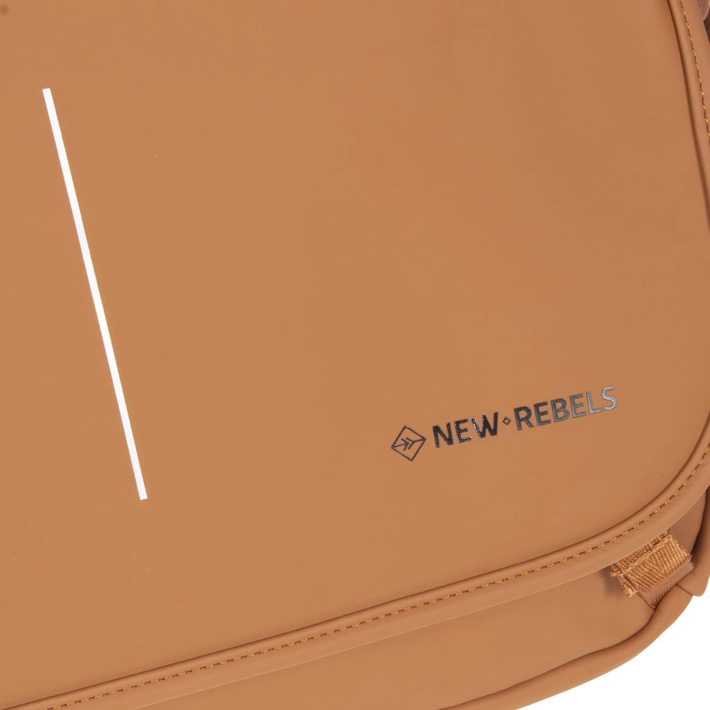 New Rebels ® William - Computer Schoudertas - Cognac 10L- Waterafstotend - Afbeelding 5