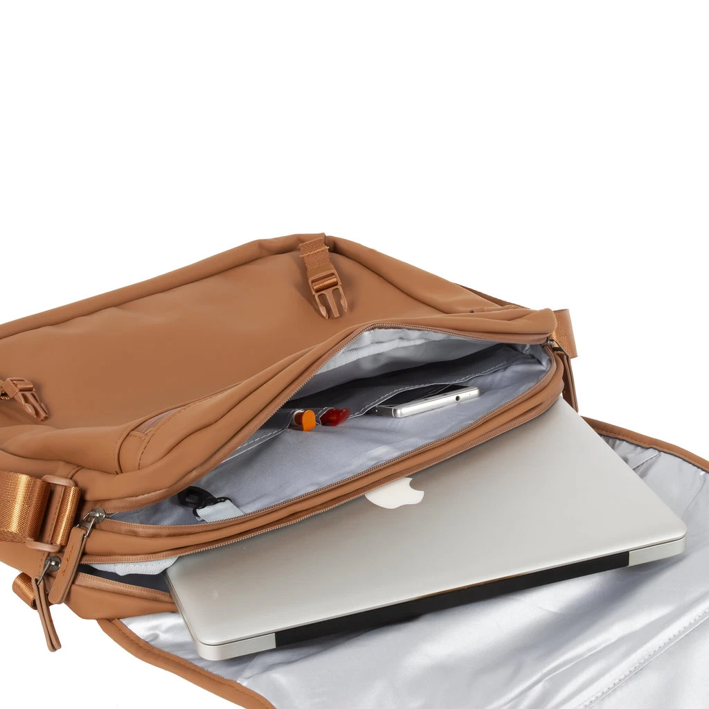 New Rebels ® William - Computer Schoudertas - Cognac 10L- Waterafstotend - Afbeelding 8