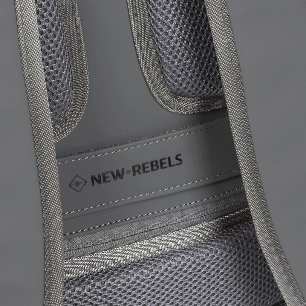 New Rebels ® William - Rolltop - Rugzak - Antraciet 16L- Waterafstotende Rugtas - Afbeelding 7