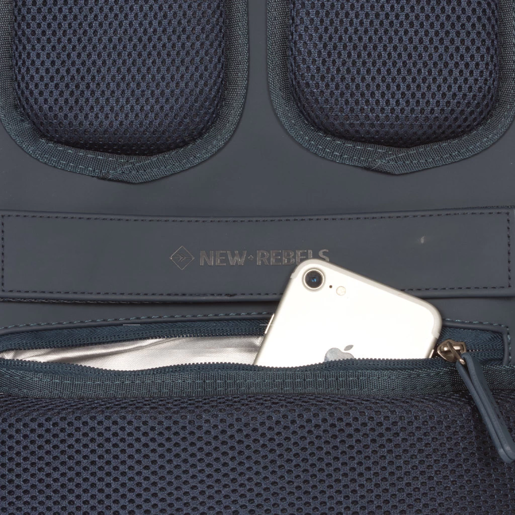 New Rebels ® William -Rolltop - Rugzak - Donkerblauw - 17L-Waterafstotende Rugtas - Afbeelding 4
