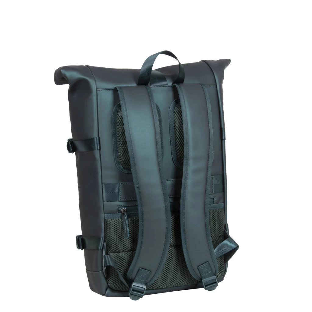 New Rebels ® William -Rolltop - Rugzak - Donkergroen - 17L-Waterafstotende Rugtas - Afbeelding 2