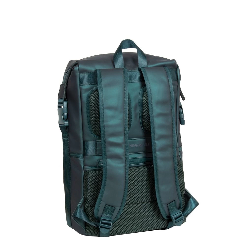 New Rebels ® William - Rugzak - Donker Groen 24L- Waterafstotende Rugtas - Afbeelding 2